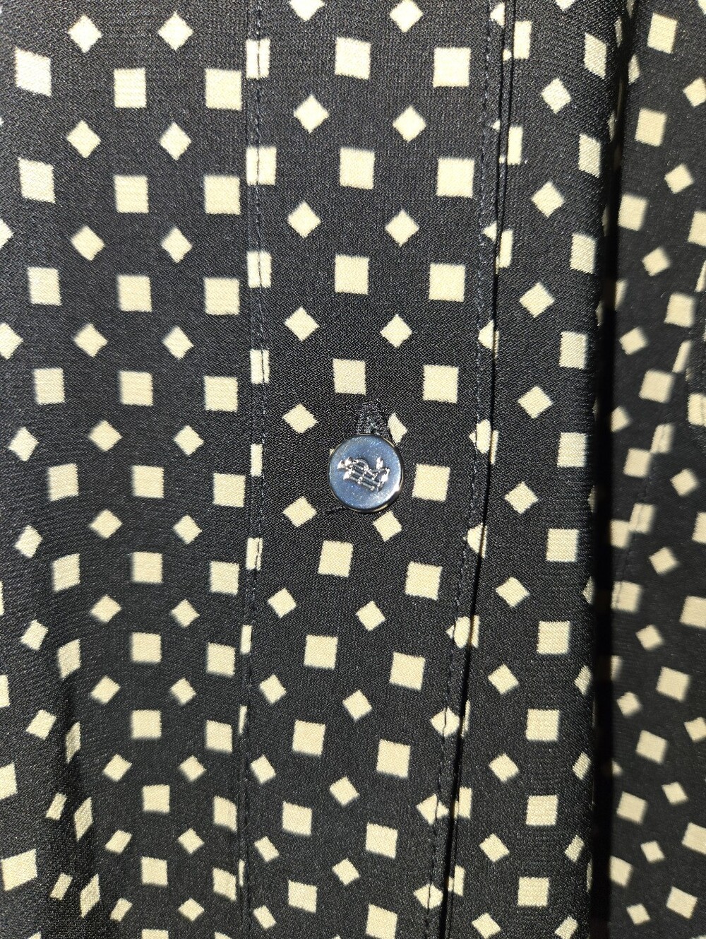 Lauren Ralph Lauren Black And Tan, Long Sleeve Button Down Shirt Size 3X - Picture 4 of 5
